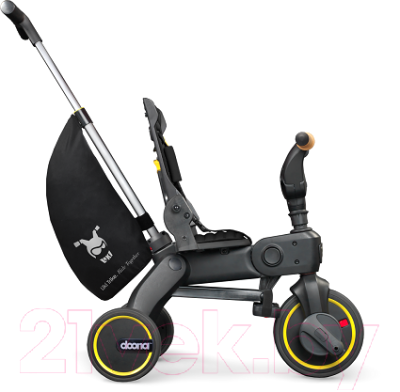 Трехколесный велосипед с ручкой Simple Parenting Doona Liki Trike S5 (Nitro Black)