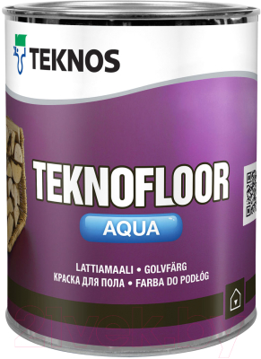 Краска Teknos Teknofloor Aqua Base 3 (900мл, прозрачный)