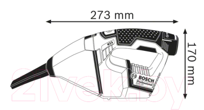 Портативный пылесос Bosch GAS 12V Professional (0.601.9E3.000)