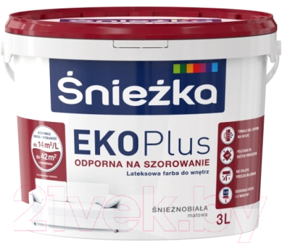 Краска Sniezka EKO Plus (3л, белый)