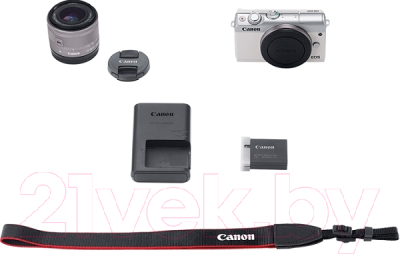 Беззеркальный фотоаппарат Canon EOS M100 EF-M15-45 IS STM Kit WH / 2210C012