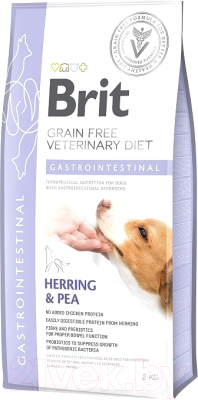 Сухой корм для собак Brit VD Dog Gastrointestinal Herring & Pea / 528134 (2кг)