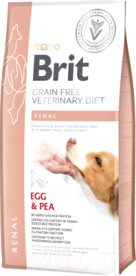 

Корм для собак Brit, VD Dog Renal Egg & Pea / 528196