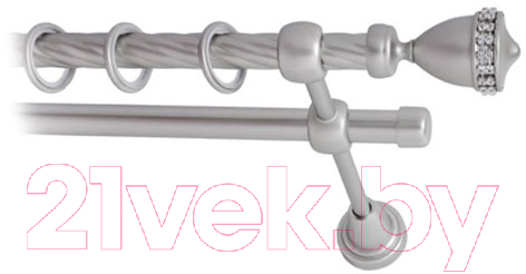 Карниз для штор Lm Decor Кубок 110 2р витой 25/16мм (сатин, 1.6м)