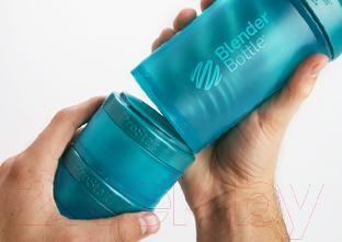 Шейкер спортивный Blender Bottle ProStak Full Color / BB-PRSK-FTEA (морской голубой)