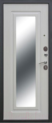 Входная дверь Гарда Царское зеркало Муар Белый ясень (86х205, правая)