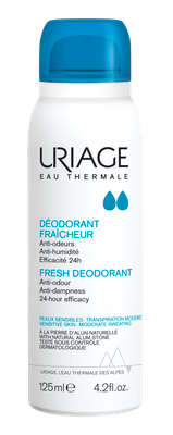 Дезодорант-спрей Uriage Deodorant Fraicheur с квасцовым камнем освежающий (125мл) - 