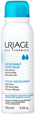 Дезодорант-спрей Uriage Deodorant Fraicheur с квасцовым камнем освежающий (125мл)