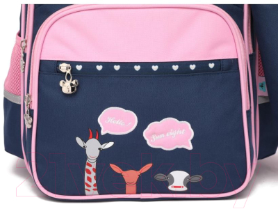 Школьный рюкзак Sun Eight SE-2711 (темно-синий/розовый)