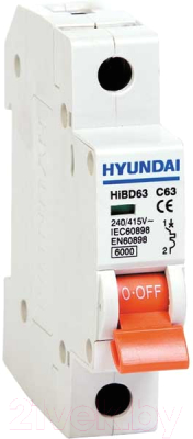 Выключатель автоматический Hyundai HIBD 63 1P 6kA 16A C