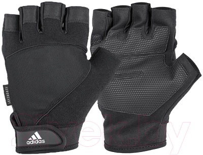 Перчатки для пауэрлифтинга Adidas ADGB-13124 (M, черный)