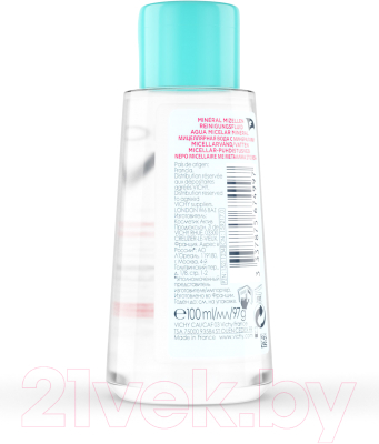 Изображение товара Мицеллярная вода Vichy Purete Thermale с минералами для чувствит. кожи лица глаз и губ (100мл)