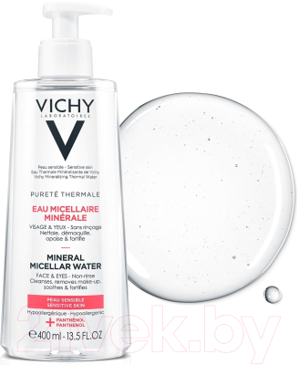 Изображение товара Мицеллярная вода Vichy Purete Thermale с минералами для чувствит. кожи лица глаз и губ (400мл)