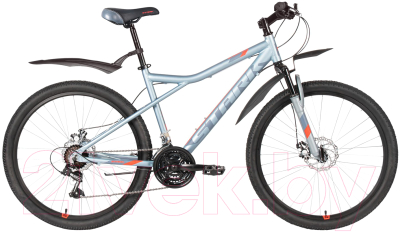 Велосипед STARK Slash 26.2 D 2020 (14.5, серый/красный/серый)