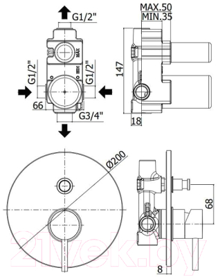 Смеситель Paffoni Light LIG015ST