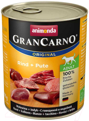 

Корм для собак Animonda, GranCarno Original Adult с говядиной и индейкой