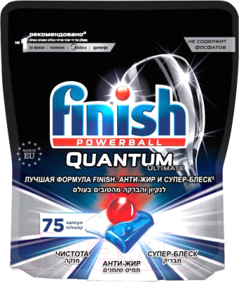 Таблетки для посудомоечных машин Finish Quantum Ultimate (75шт)