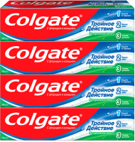 Набор зубных паст Colgate Тройное действие. Натуральная мята (4x100мл) - 