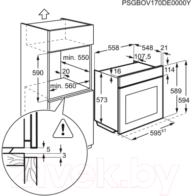 Комплект встраиваемой техники Electrolux OPEA2550V+GPE363RBV