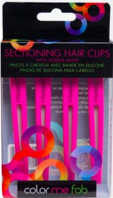 Набор зажимов для волос FRAMAR Super Sectioners Clip Pink (4шт)