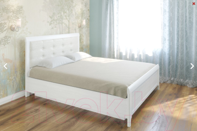 Двуспальная кровать Лером Карина КР-1034-СЯ 180x200 (ясень снежный)