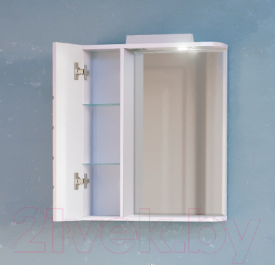 Шкаф с зеркалом для ванной Raval Kub 50 / Kub.03.50/W