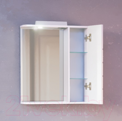 Шкаф с зеркалом для ванной Raval Kub 60 / Kub.03.60/W