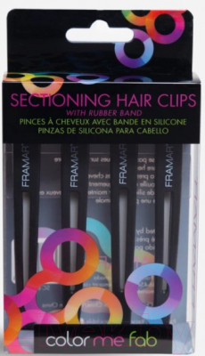 Набор зажимов для волос FRAMAR Super Sectioners Clip Black (4шт)