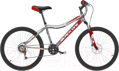 Велосипед Black One Ice 24 D 2020 (серый/красный/белый)