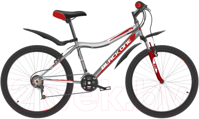 Велосипед Black One Ice 24 2020 (серый/красный/белый)