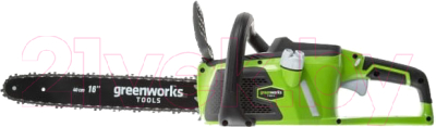 Электропила цепная Greenworks GD40CS15 бесщеточная 40V 35см / 2005707 (без АКБ и ЗУ)