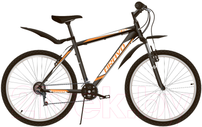 Велосипед Bravo Hit 26 D 2020 (18, черный/белый/оранжевый)