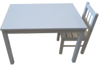 Комплект мебели с детским столом ВудГрупп 75x50x50 и 1 стульчиком (белый) - 