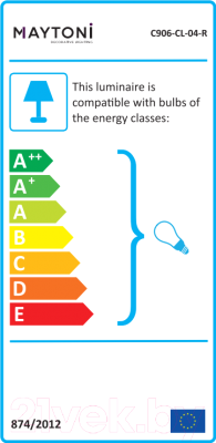 Люстра Maytoni Aritos C906-CL-04-R / CL906-04-R