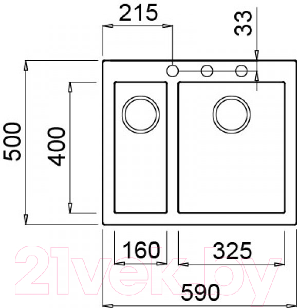 Мойка кухонная Elleci Quadra 150 Kuro K86 / LKQ15086