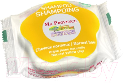 Твердый шампунь для волос Ma Provence Желтая глина для нормальных волос (25г)