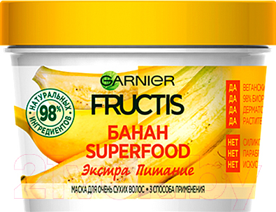 

Маска для волос Garnier, Fructis банан питающая
