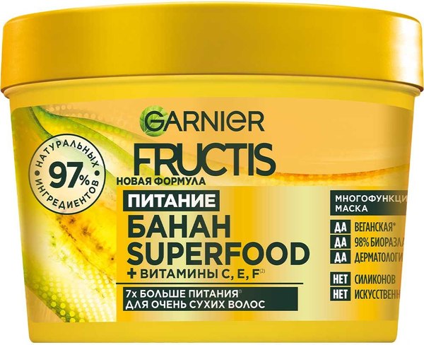 Маска для волос Garnier Fructis банан, купить банановую маску в Минске
