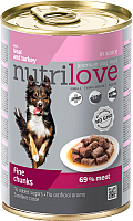 

Корм для собак Nutrilove, Veal&Turkey in gravy