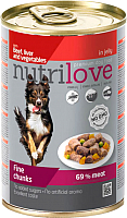 

Корм для собак Nutrilove, Beef, Liver&Vegetable in jelly