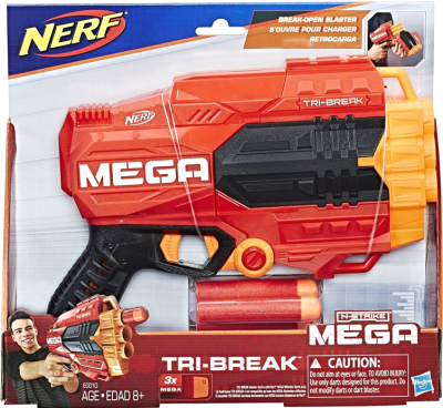 Бластер игрушечный Hasbro Nerf Мега Три-Брейк / E0103