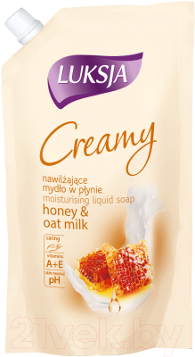 Мыло жидкое Luksja Creamy с медом и овсяным молочком (900мл)