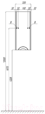 Шкаф-полупенал для ванной Акватон Сильва 1A215703SIW7R (дуб полярный)