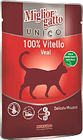 Влажный корм для кошек Miglior Gatto Unico Veal (85г) - 