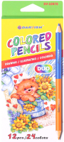Набор цветных карандашей Darvish DV-10478 (12шт) - 