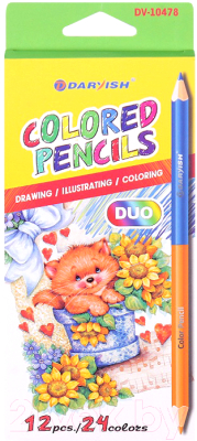 Набор цветных карандашей Darvish DV-10478 (12шт)