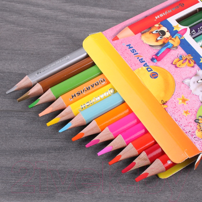 Набор цветных карандашей Darvish DV-10476 (12шт)