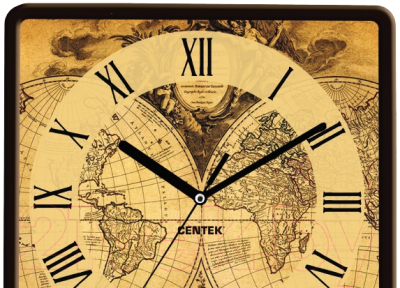Настенные часы Centek СТ-7103 (карта)