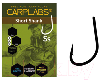 Набор крючков рыболовных Carplabs Short Shank № 08 / 765102908-S (12шт)