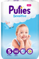 Подгузники детские Pufies Sensitive Junior 11-16кг (48шт) - 